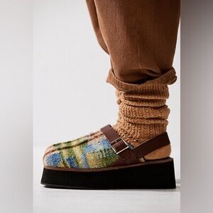 Free People Multicolor Platform Clogs